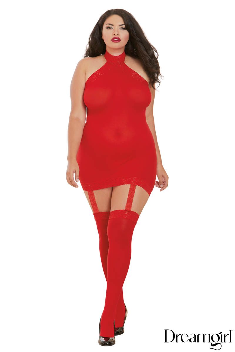 ROBE-JARRETELLE LICOU SEMI-TRANSPARENT - QUEEN - DREAMGIRL