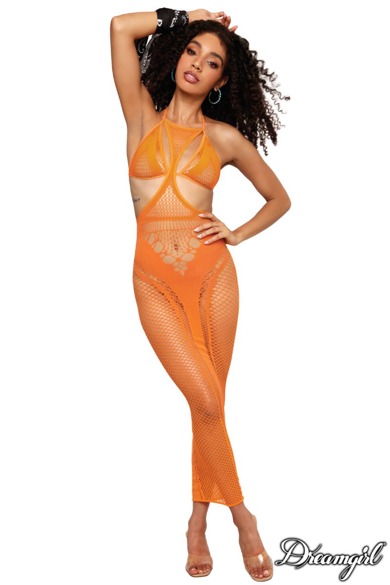 ROBE SANS COUTURE - TANGERINE - DREAMGIRL
