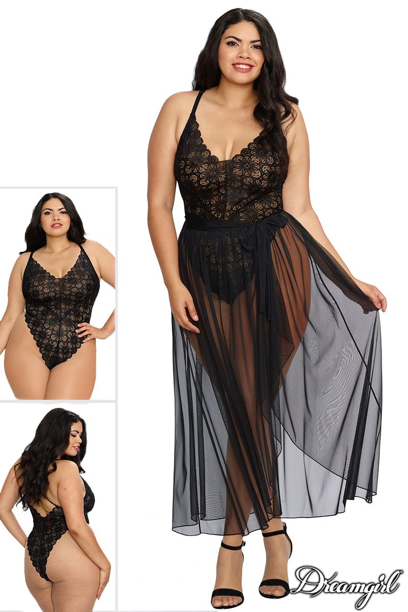 TEDDY QUEEN AVEC PAREO TRANSPARENT - DREAMGIRL