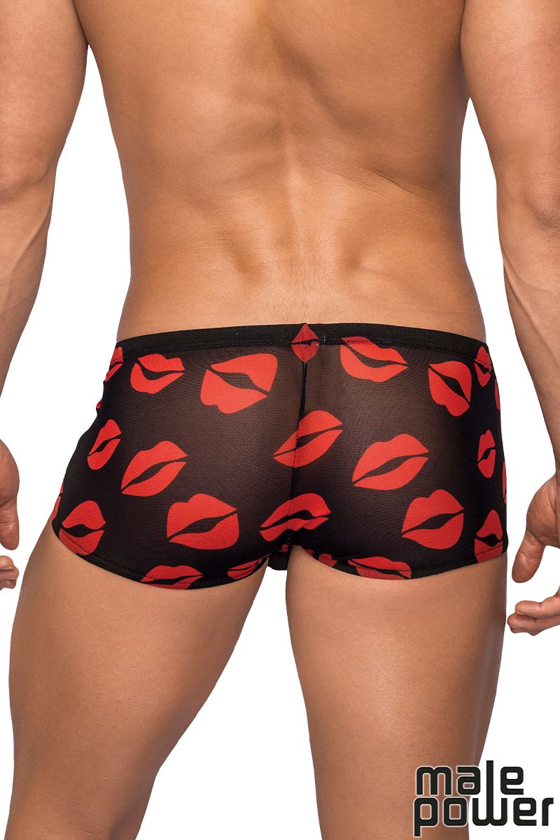 KISS ME / MINI SHORT /NOIR/ROUGE - MALE POWER