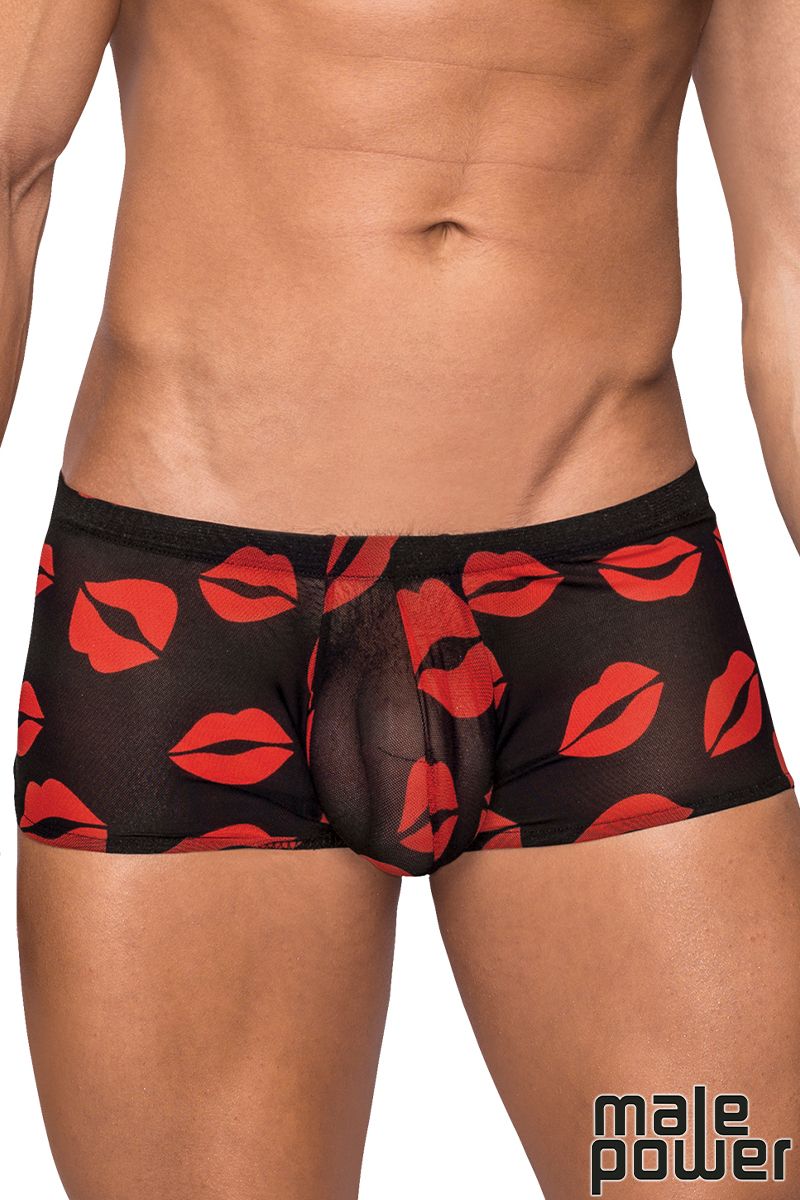 KISS ME / MINI SHORT /NOIR/ROUGE - MALE POWER