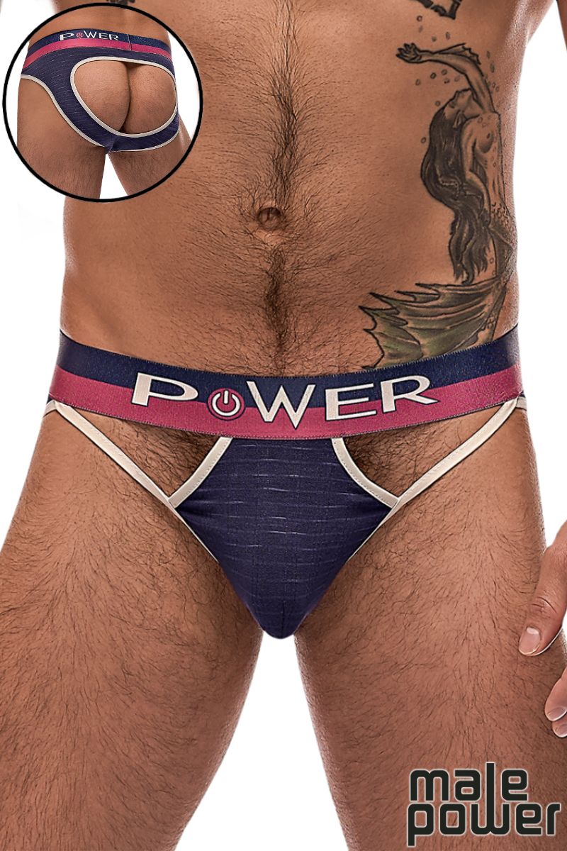 FRENCH TERRY/MARINE/ CUTOUT MOONSHINE-MALE POWER