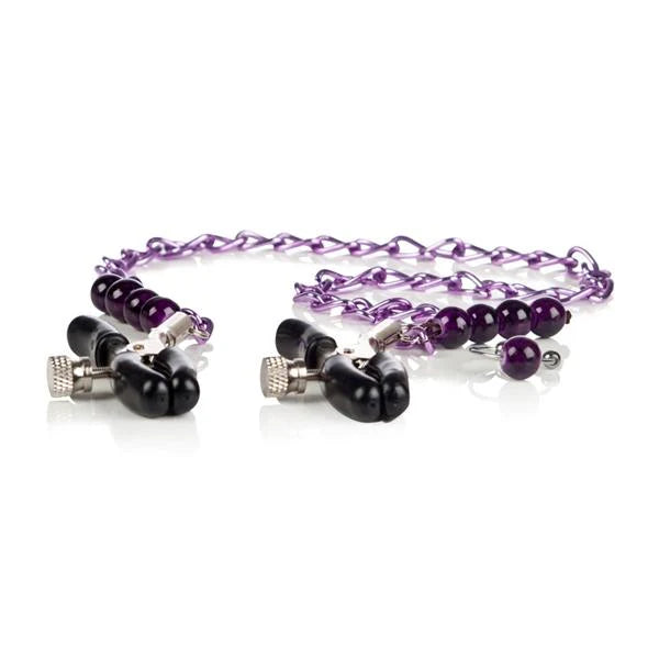 PURPLE CHAIN NIPPLE CLAMPS - CALEXOTICS