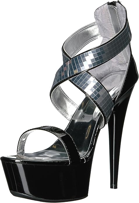 6 POUCES SANDALE AVEC MIRROIR SUR LES GANCES - Ellie Shoes