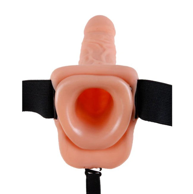 FFS- 7'' HOLLOW STRAP-ON WITH BALLS - FLESH
