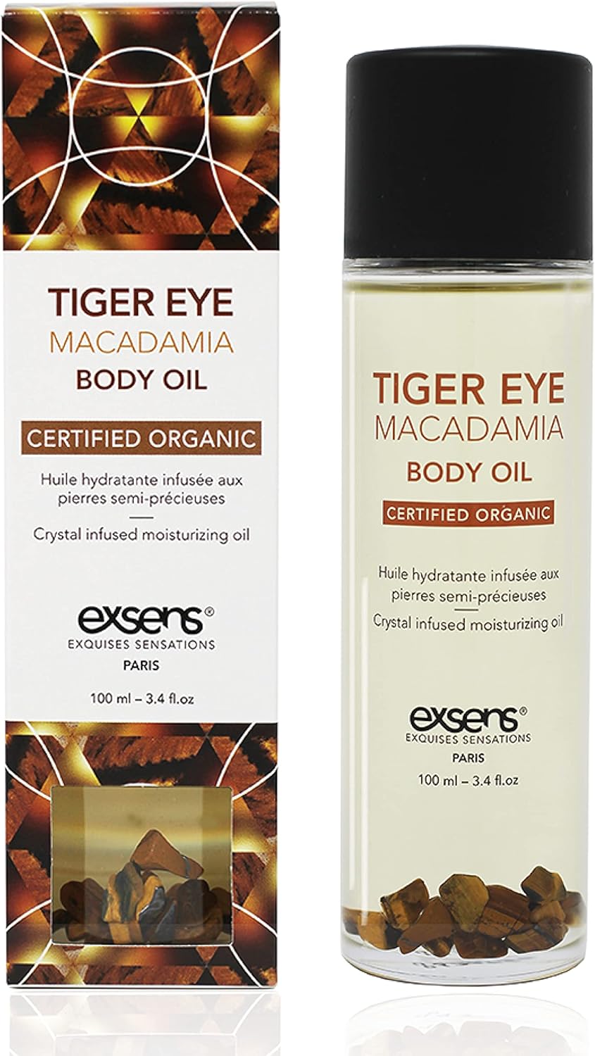 TIGER EYE MACADAMIA - ORGANIC MASSAGE OIL - 100 ML - EXSENS