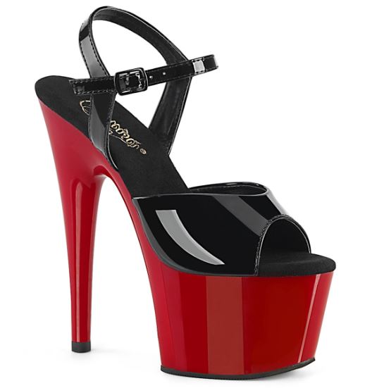 7 POUCES SANDALE VINYLE AVEC STRAP ROUGE - PLEASER