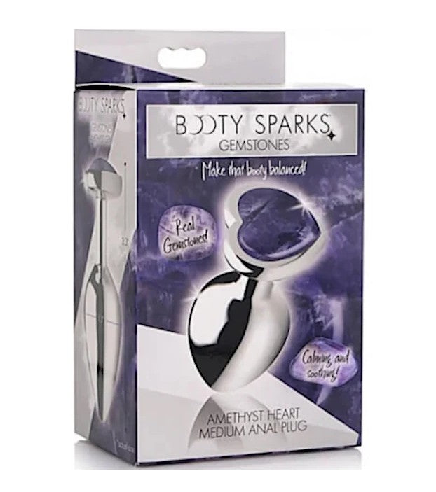 AMETHYST HEART LARGE ANAL PLUG