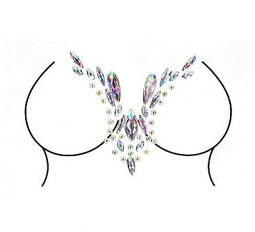 DAZZLING DEEP-V CLEAVAGE BLING STICKER