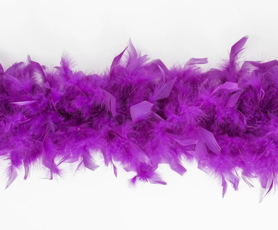 6 pieds BOA en plumes mauve