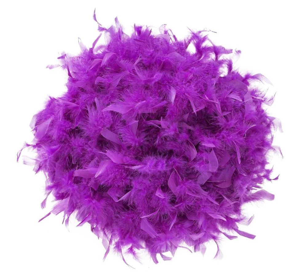 6 pieds BOA en plumes mauve