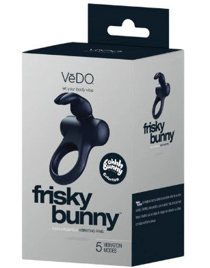 FRISKY BUNNY VIBRATING RING- BLACK PEARL VEDO