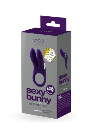 SEXY BUNNY - MAUVE - VIBRATING C-RING - VEDO