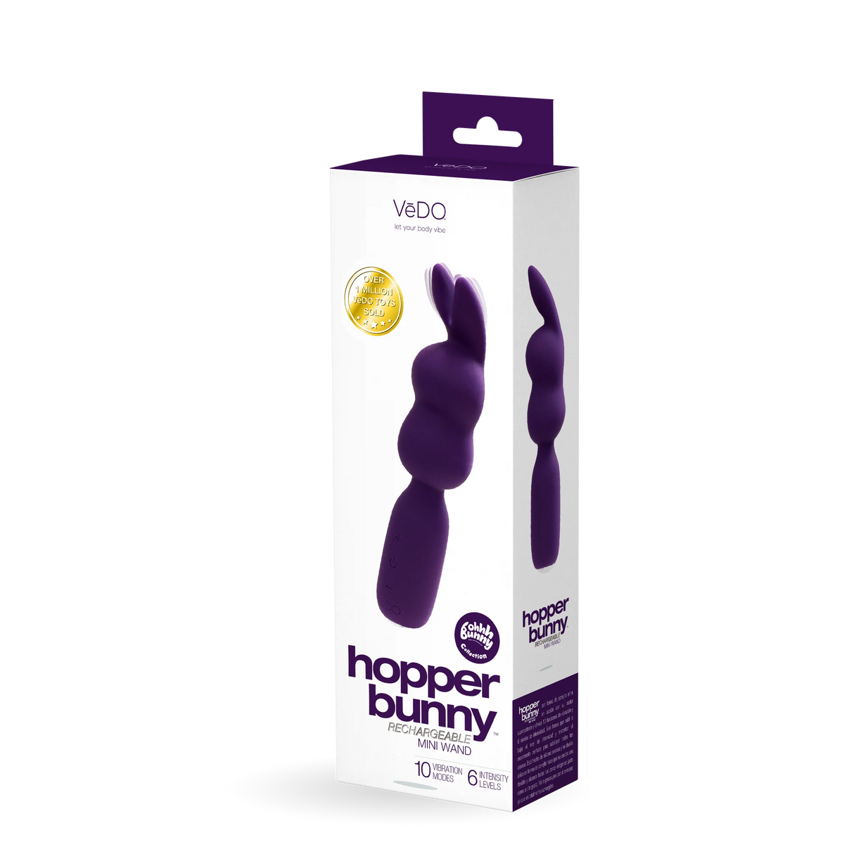 HOPPER BUNNY MAUVE-MINI WAND- VEDO