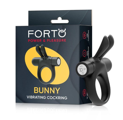 BUNNY VIBRATING COCKRING - NOIR - FORTO