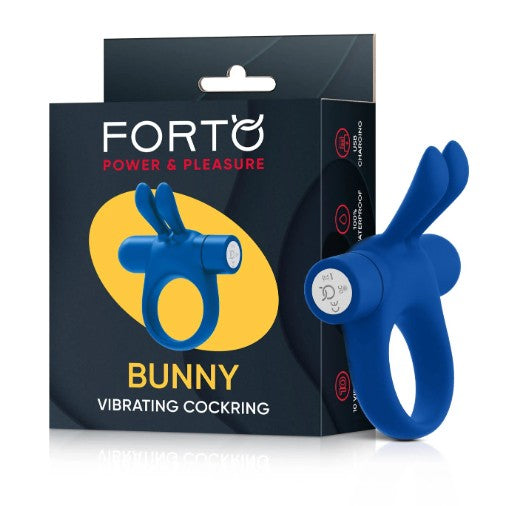 BUNNY VIBRATING COCKRING - BLEU - FORTO