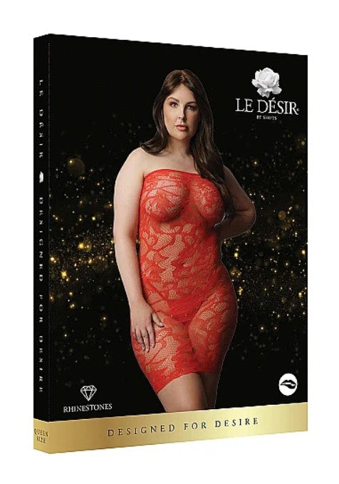 STAR RHINESTONE DRESS - RED - LE DÉSIR