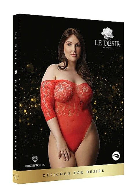 PRESENTS RHINESTONE OFF SHLDR BODY - RED - LE DÉSIR