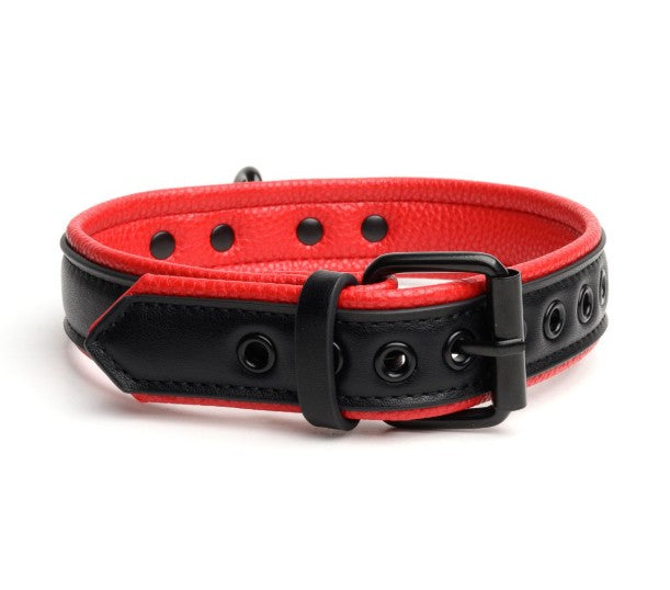 VEGAN COLLAR BLACK-RED