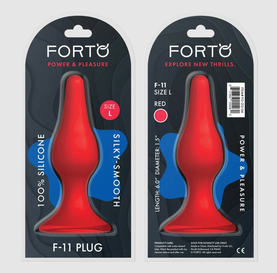 LUNGO SILICONE PLUG-LARGE-RED