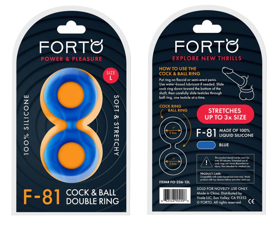 F-81 DOUBLE RING - 51 MM - BLEU