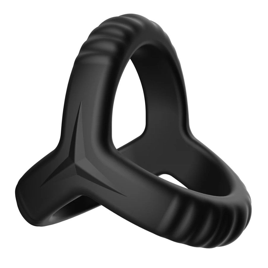 F-59 - TRI COCK & BALL RING - BLACK - FORTO
