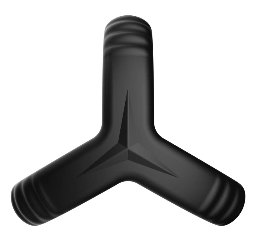 F-59 - TRI COCK & BALL RING - BLACK - FORTO