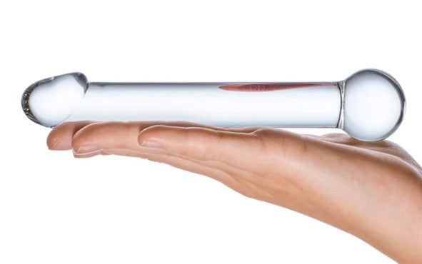 7 PO REALISTIC HEAD GLASS DILDO - GLÄS