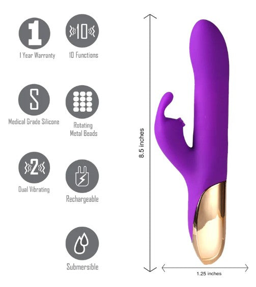 KARLIN - VIBRATEUR LAPIN - MAUVE - MAIA