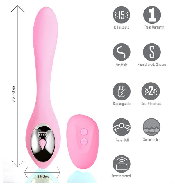 HARMONIE - VIBRATEUR POUR COUPLE - ROSE - MAIA