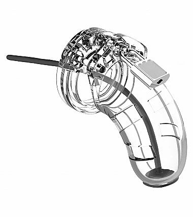 MODEL 15 - CHASTITY - 3.5'' CAGE WITH URETHRAL SOUNDING