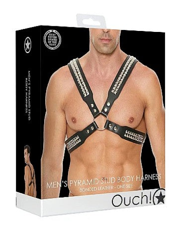 MEN'S PYRAMID STUD BODY HARNESS - OUCH!