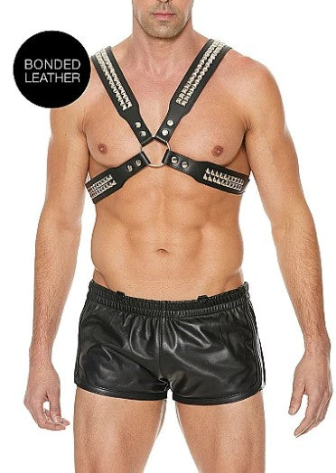 MEN'S PYRAMID STUD BODY HARNESS - OUCH!