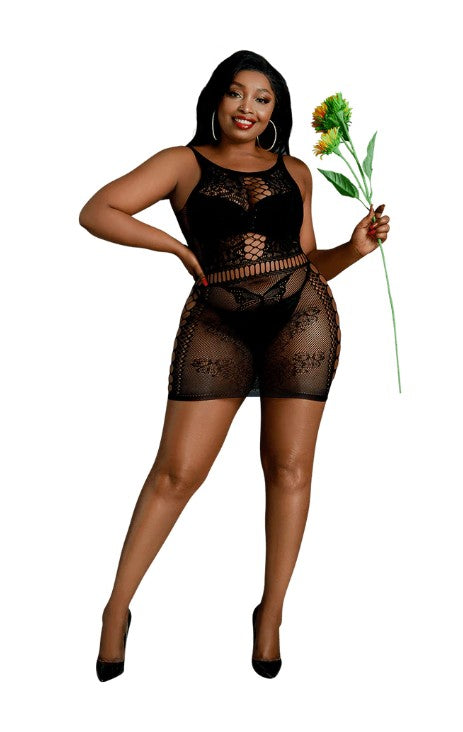 MOONLIGHT PLUS SIZE MODEL 1 - BLACK DRESS