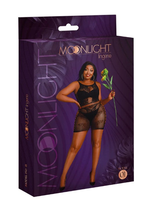 MOONLIGHT PLUS SIZE MODEL 1 - BLACK DRESS