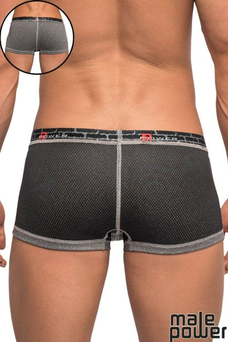 MINI-BOXEUR REVERSIBLE - NOIR/GRIS - MALE POWER