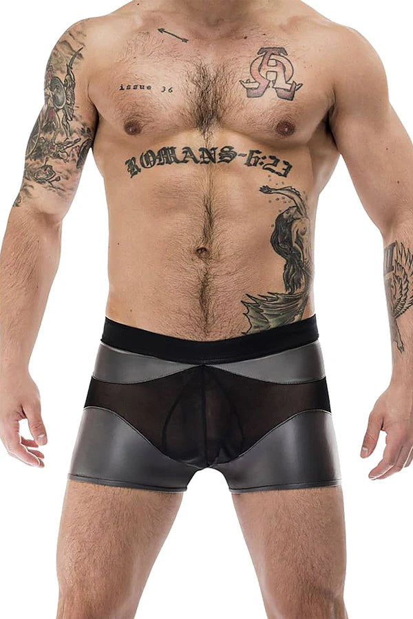 IRON CLAD- GRIS/NOIR- SHORT -MALE POWER