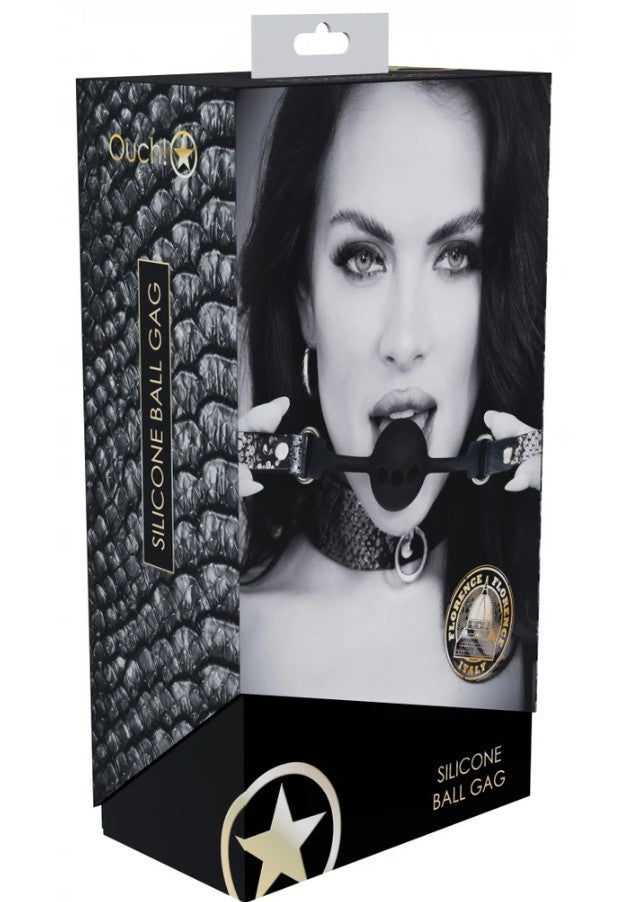 OUCH! - FLORENCE COLLECTION - SILICONE BALL GAG - NOIR