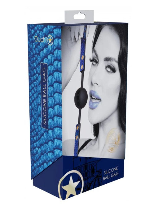 OUCH! - FLORENCE COLLECTION - SILICONE BALL GAG - BLEU