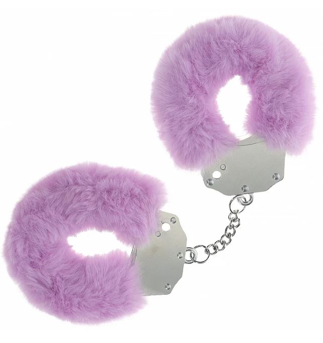OUCH! HEAVY DUTY FLUFFY HANDCUFFS LAVENDER