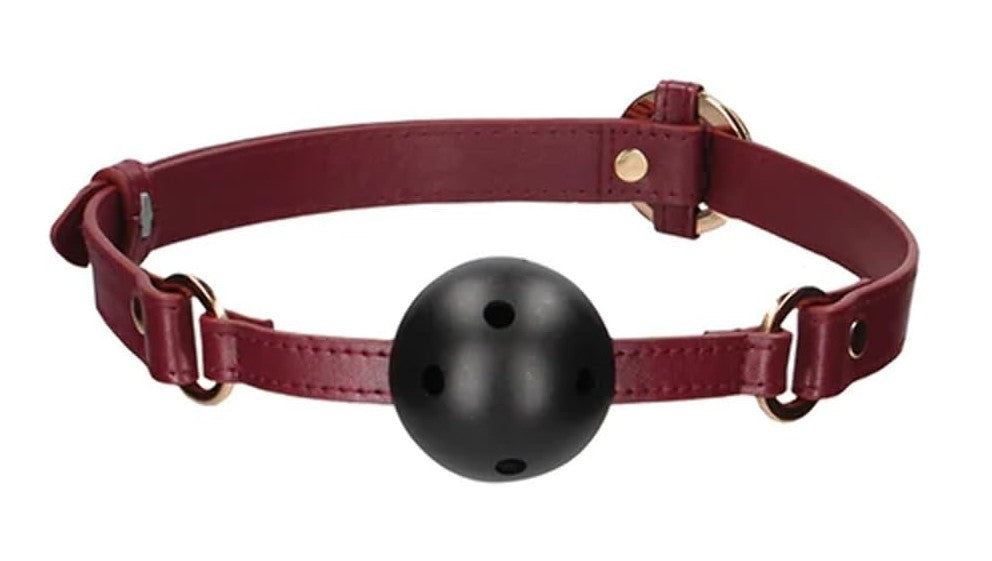 OUCH! - HALO - BREATHABLE BALL GAG - BURGUNDY