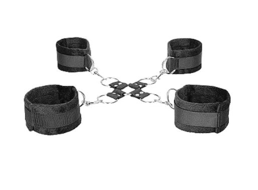 B&W - VELCRO HOGTIE WITH WRIST AND ANKLE CUFFS