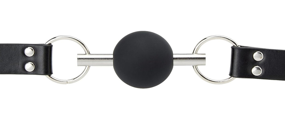 SOLID BALL GAG WITH BONDED B&W - OUCH!