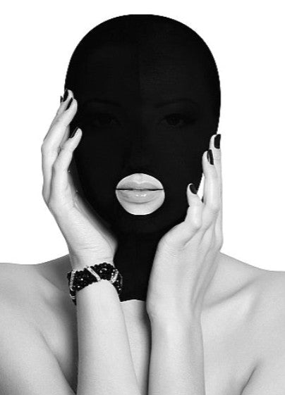 SUBMISSION MASK OPEN MOUTH -B&W - OUCH!