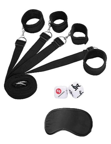 BED BINDINGS RESTRAINT SYSTEM -B&W - OUCH!