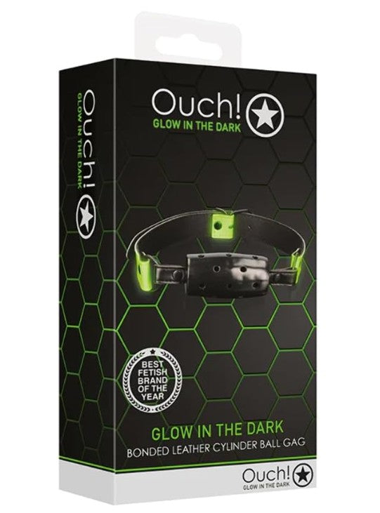 CYLINDER GAG - GLOW IN THE DARK - OUCH!