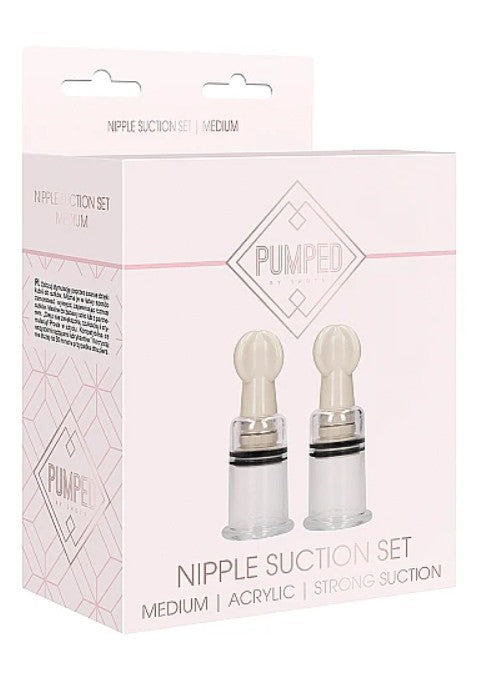 NIPPLE SUCTION SET MEDIUM - TRANSPARENT - PUMPED- SHOTS