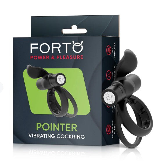 POINTER VIBRATING COCKRING - NOIR - FORTO