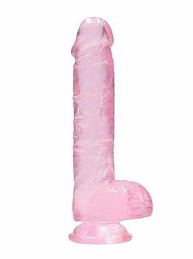 REALROCK - 7'' REALISTIC DILDO WITH BALLS - ROSE