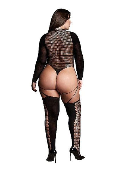 BODYSTOCKING WITH TURTLENECK - PLUS SIZE - LE DÉSIR